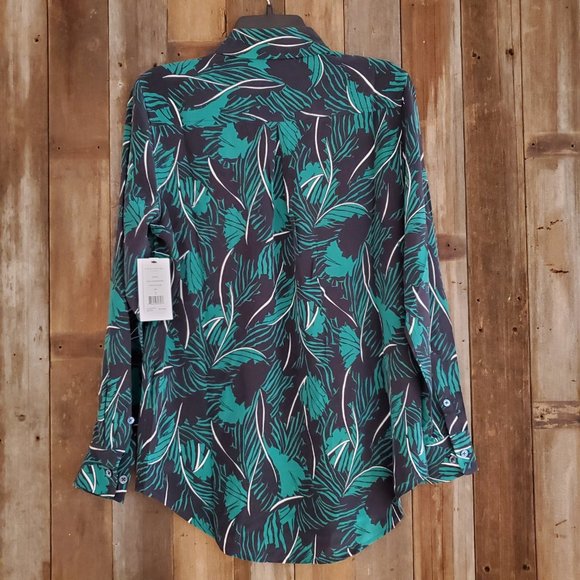 NWT Equipment Femme Essential Palm Silk Blouse S - Picture 6 of 7